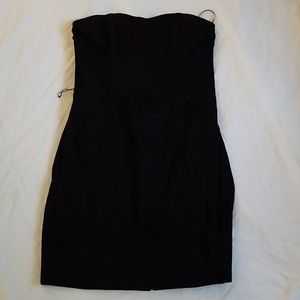 Black strapless dress